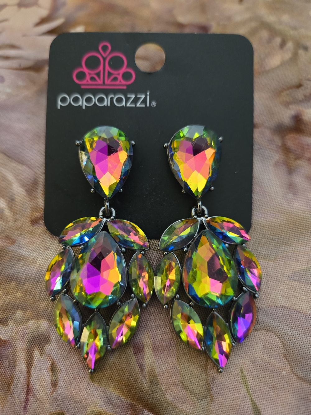 paparazzi Multicolor Faceted Teardrop Dangle Earrings